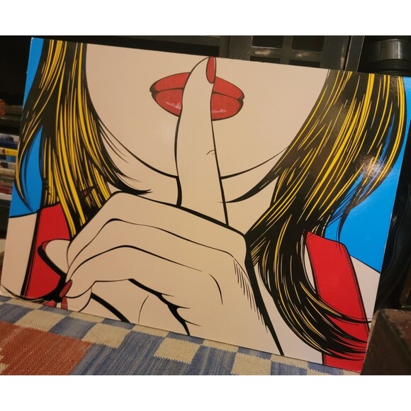 VTG 90s IKEA SOLMYRA Pop Art ‘Ssshhh’ by Deborah Azzopardi, Warhol Lichtenstein - Picture 14 of 16